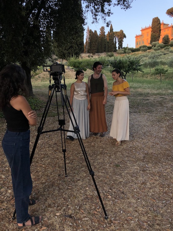 On-camera class with casting professional, Devin Shacket. Villa la Pietra in the background.